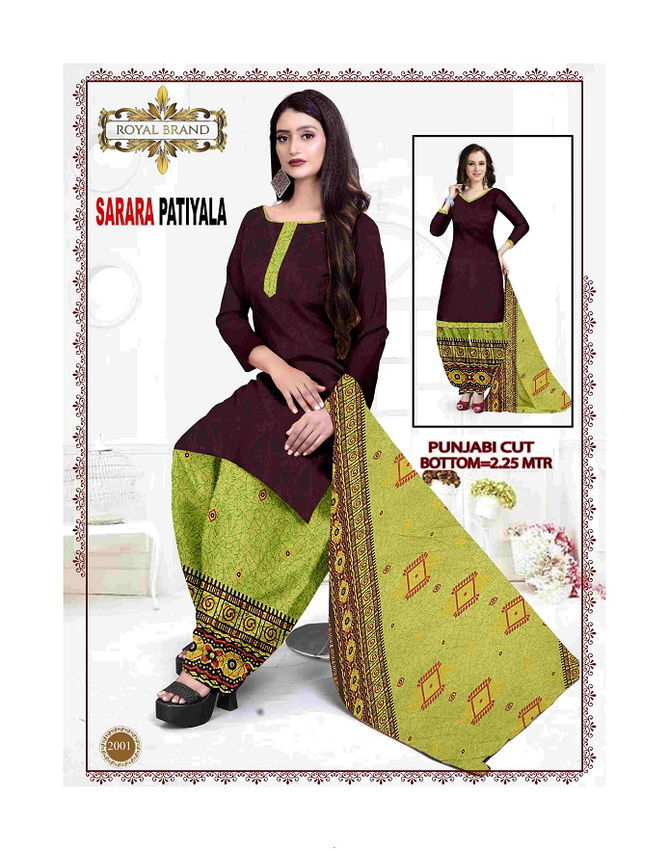 Royal Sarara Patiyala 1 Indo Casual Daily Wear Printed Cotton Dress Material Collection